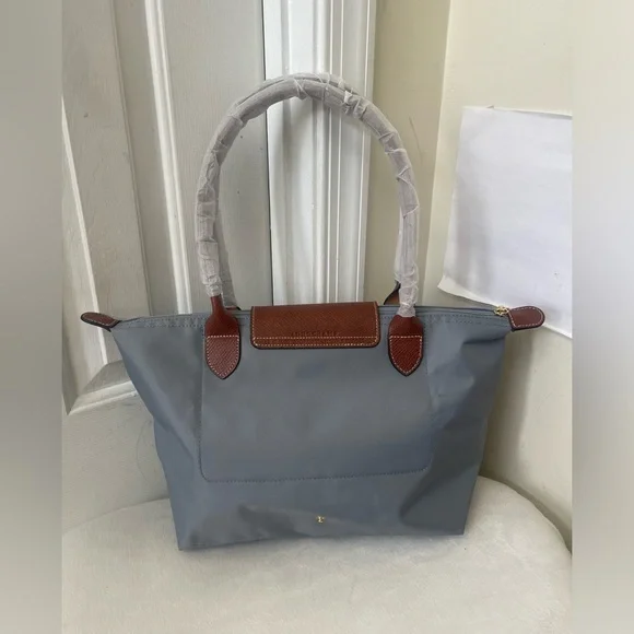 Longchamp Gray and Brown Tote Bag NWOT - Picture 3 of 7